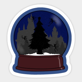 Cornish pixies snow globe Sticker